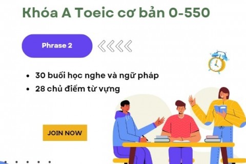 Khóa A Toeic cơ bản 0-550